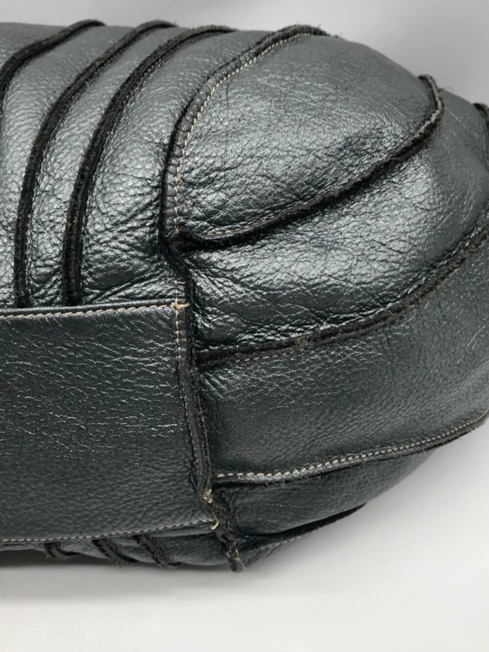 Aqua Madonna Gray Leather  Hobo Bag - Picture 9 of 11